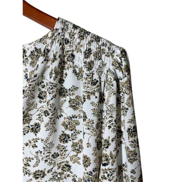 Fun2Fun Women's Floral Print Blouse L Career Work Top Casual Summer Cottage - Picture 2 of 9